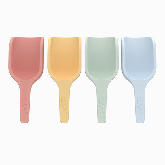 Inspire My Play mini scoops in pastel colors for easy bead transfer and sorting