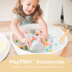 Inspire My Play nesting bowls stack coral save storage space after activities.