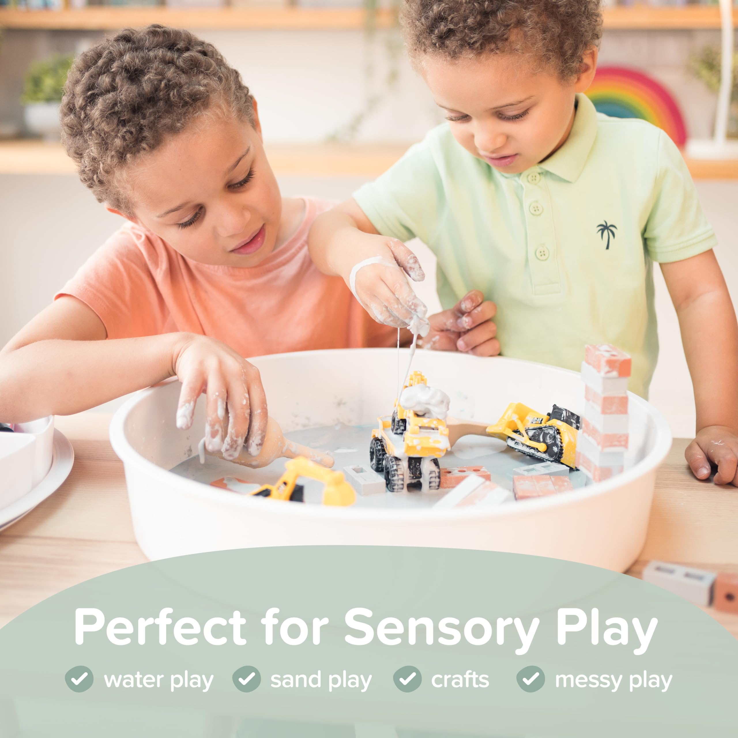 Inspire My Play PlayTray non-slip feet keep the surface stable during play.