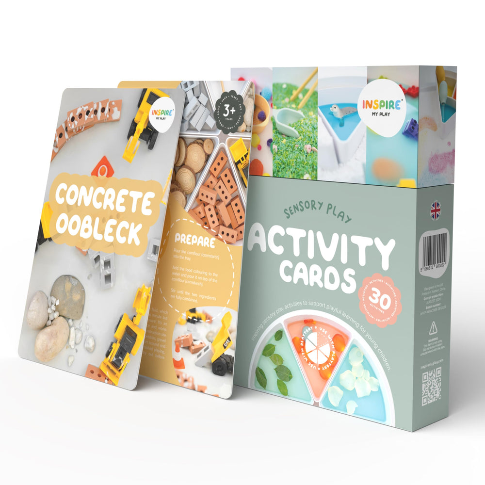 Inspire My Play sensory cards cover inviting toddlers to explore with tactile play