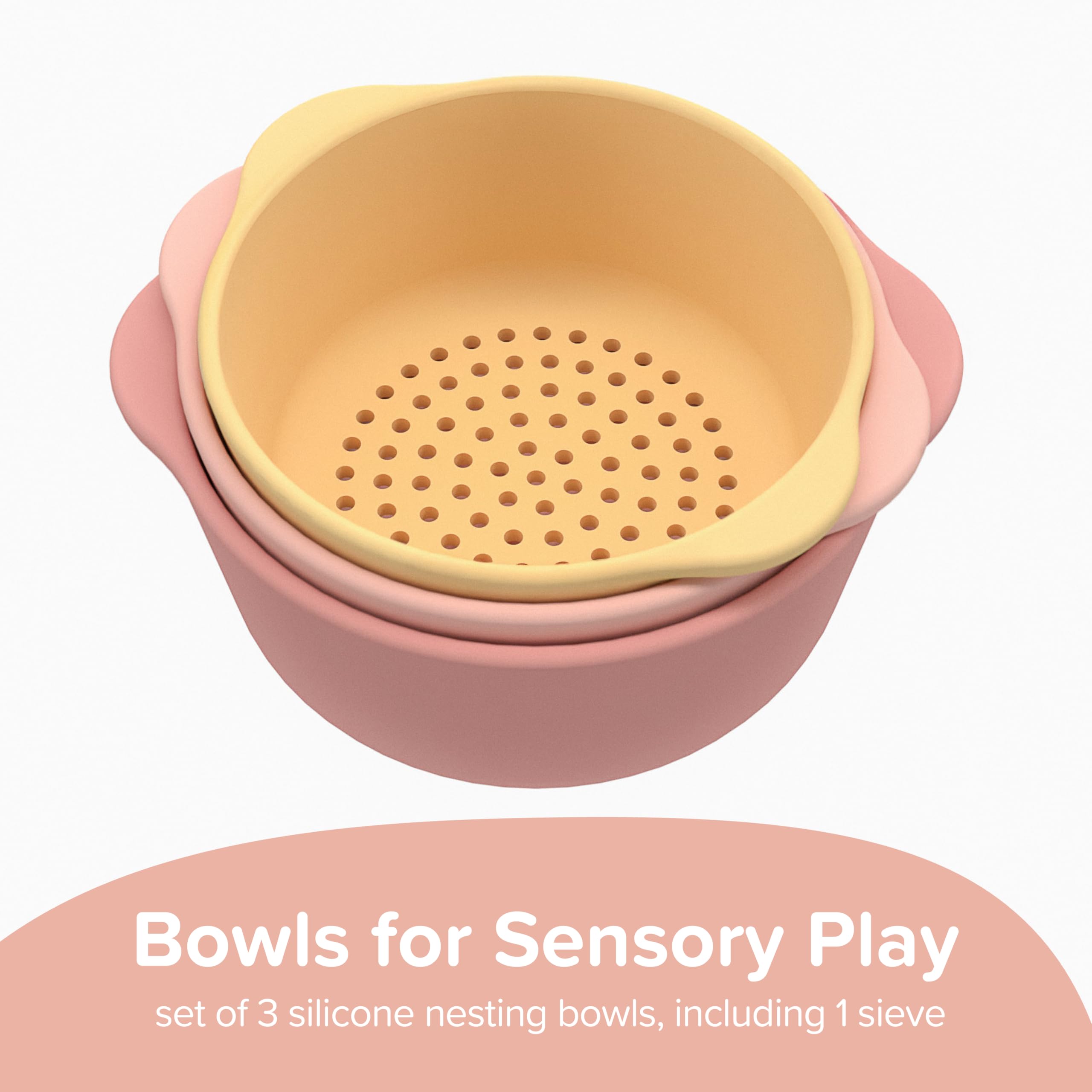Inspire My Play sieve coral for easy sifting during pretend treasure hunts.