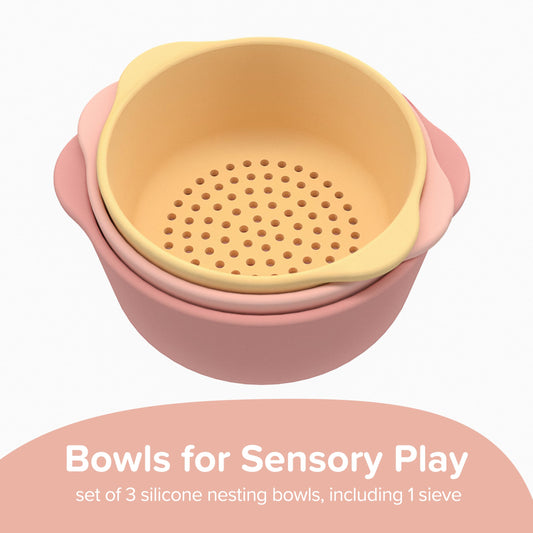 Inspire My Play sieve coral for easy sifting during pretend treasure hunts.
