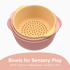Inspire My Play sieve coral for easy sifting during pretend treasure hunts.