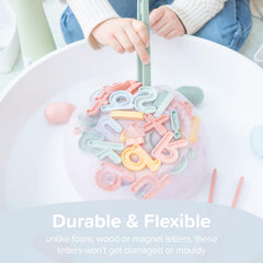 Inspire My Play washable silicone letters for messy play