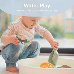 Inspire My Play BPA-free dishwasher-safe scoops simplify cleanup after play.
