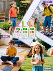 Inspireyes kid walkie talkies display range and VOX mode for hands-free chat