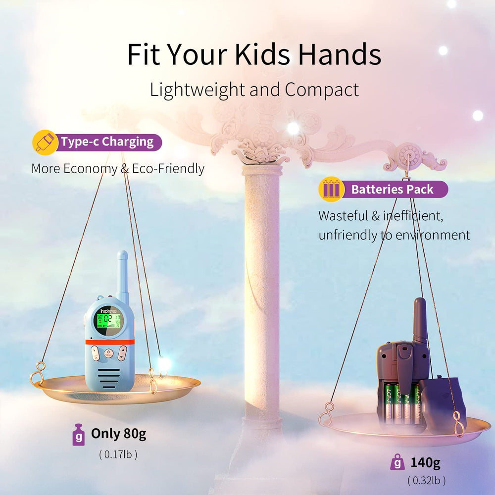 Inspireyes Walkie Talkies delivering clear sound for reliable playtime chats.