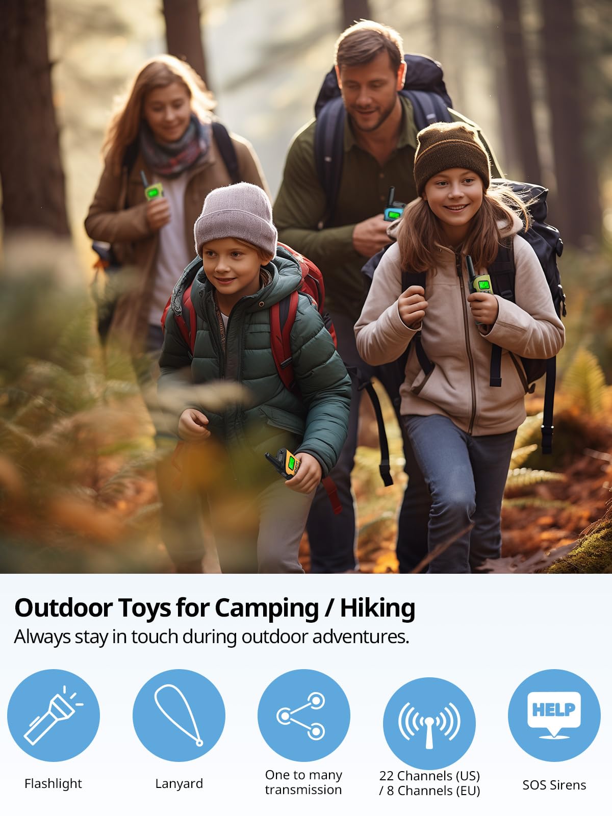 Inspireyes ergonomic walkie talkies fit small hands for comfortable play