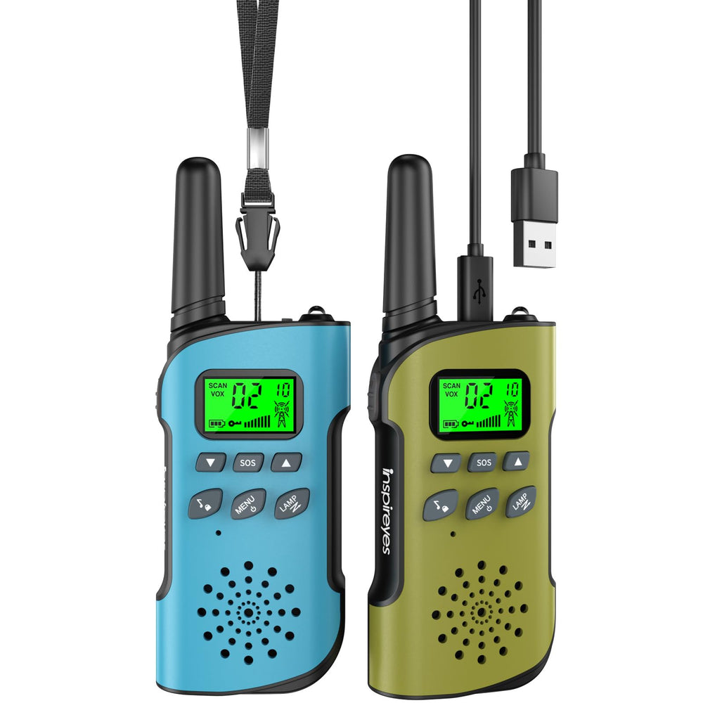 Inspireyes Kids Walkie Talkies 2-Pack long range for outdoor play