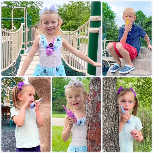 Inspireyes walkie talkie compact design fits small hands for easy use.