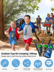 Inspireyes Walkie Talkies for kids held by child with ergonomic design