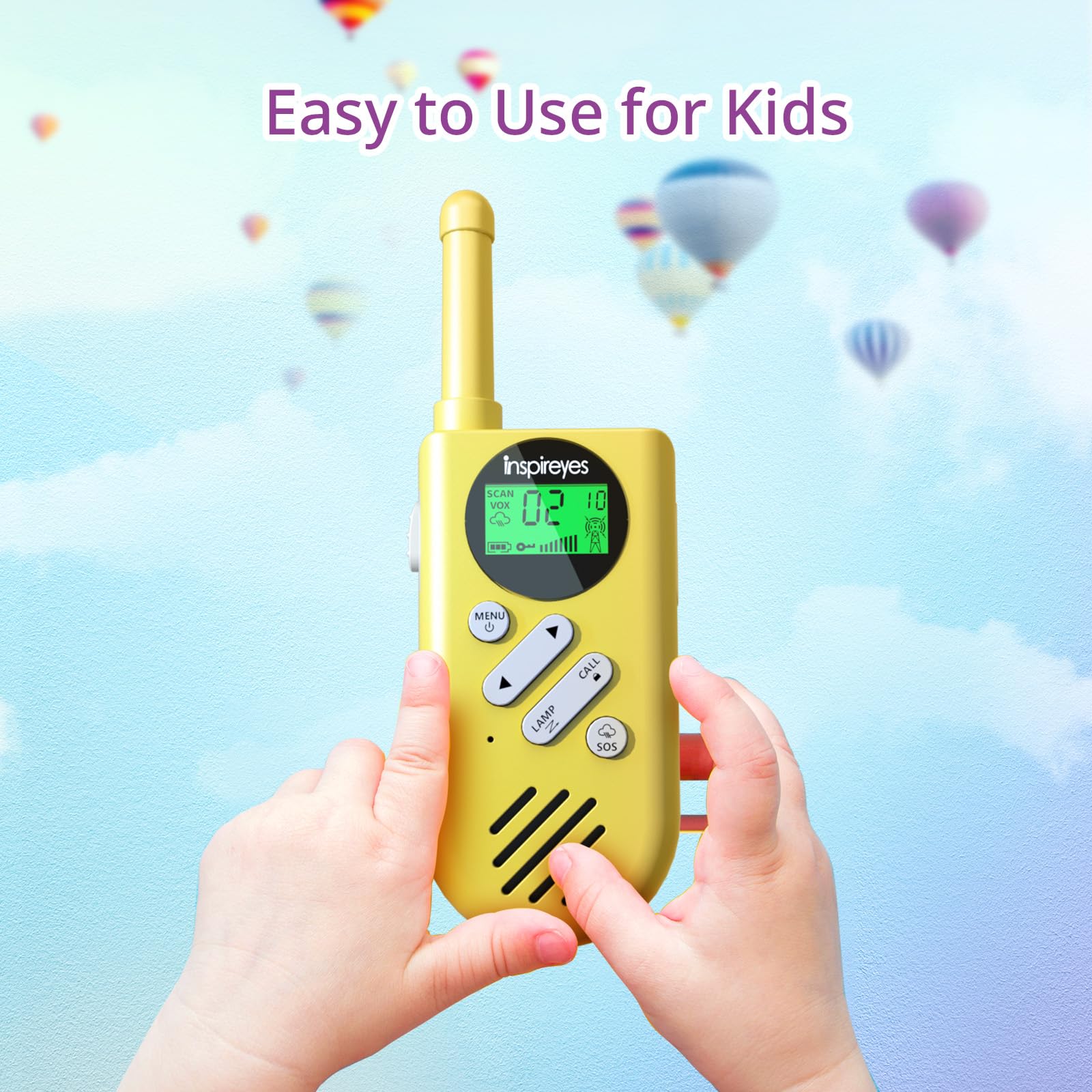 Inspireyes walkie talkies flashlight and SOS siren for night safety