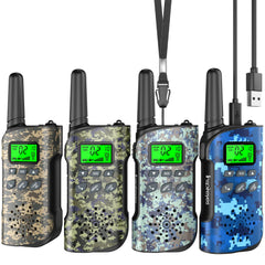 Inspireyes Walkie Talkies front view, compact rechargeable design ideal for outdoor play.