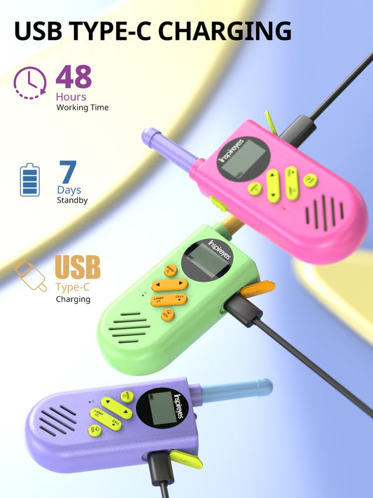 Inspireyes Kids Walkie Talkies long-range communication supports family outdoor games