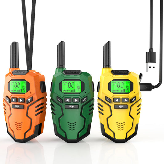 Inspireyes walkie talkies front view showing ergonomic grip for outdoor play