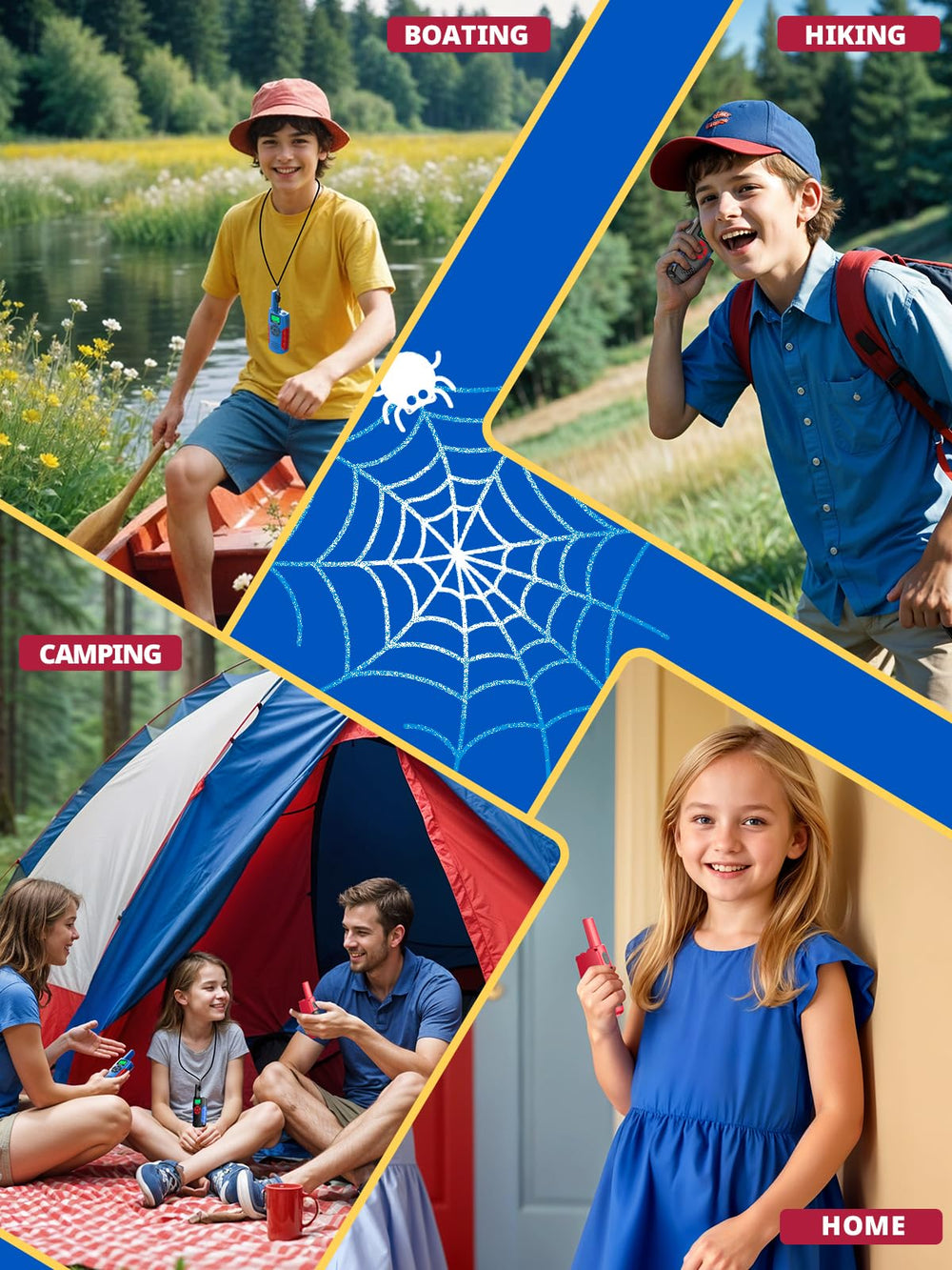 Inspireyes walkie talkies show range up to 3 miles in open areas.
