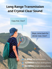 Inspireyes Walkie Talkies used in hands-free VOX mode during outdoor play