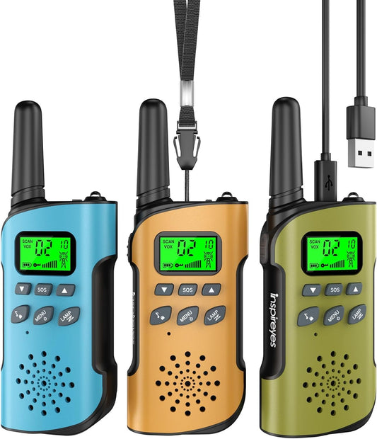 Inspireyes Walkie Talkies with rechargeable battery providing longer playtime