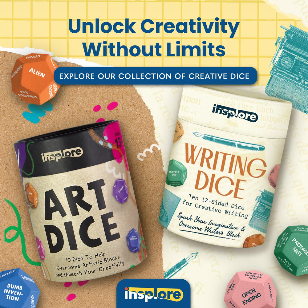 Insplore Art Dice enable group games and collaborative art explorations.