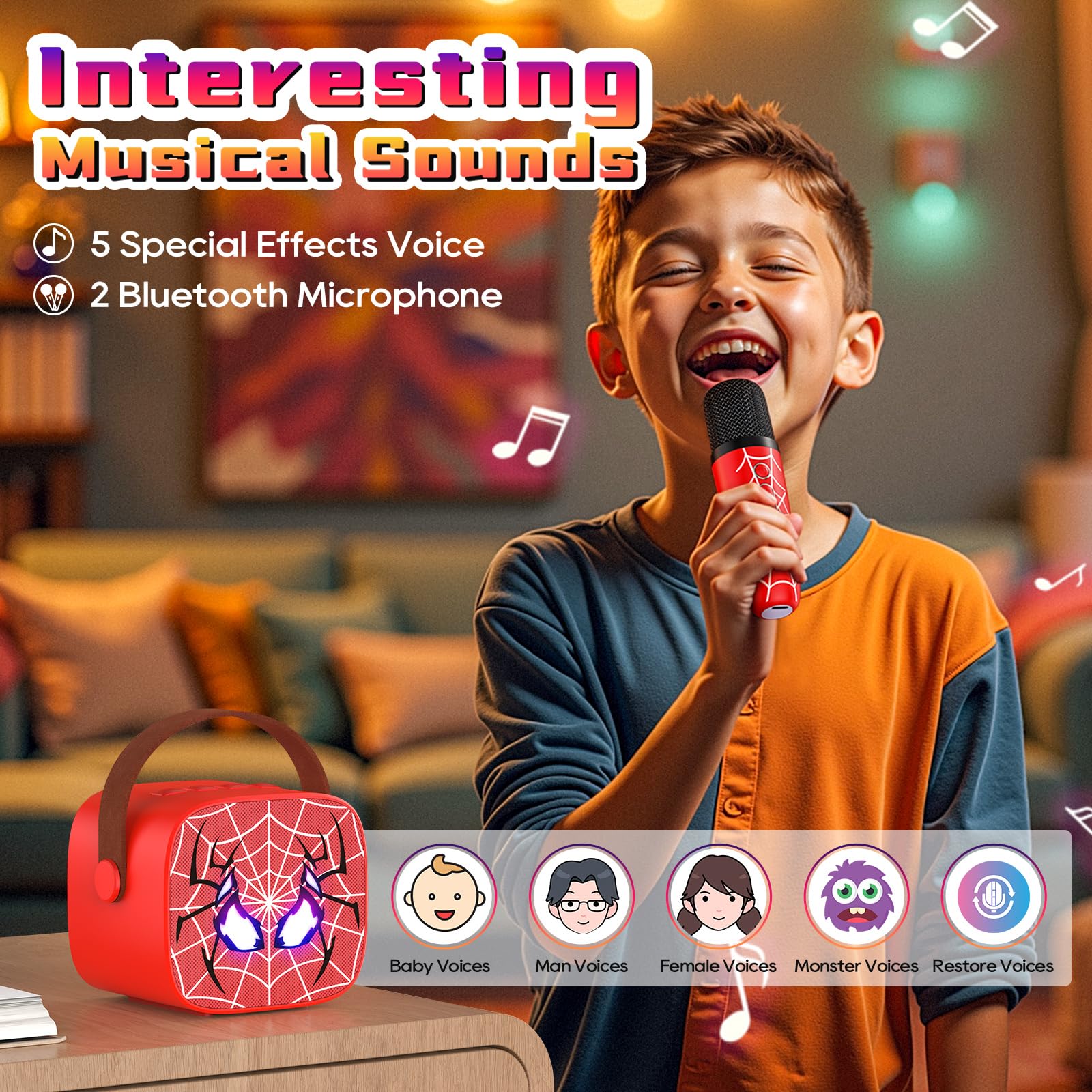 Instiwitt mini karaoke voice changer with four fun effects.