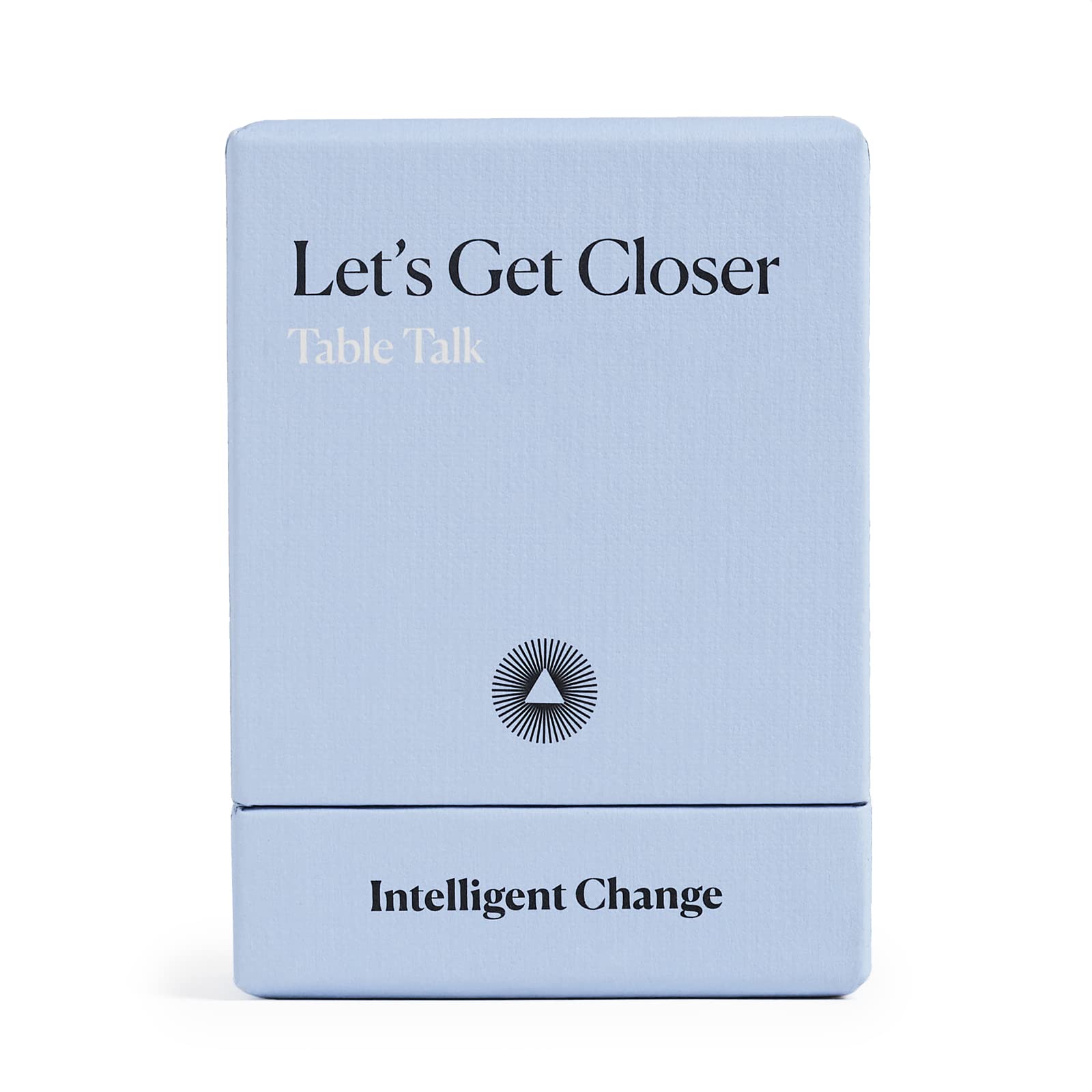 Intelligent Change Get Closer front cover, a sleek table talk deck for gatherings.