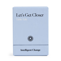 Intelligent Change Get Closer front cover, a sleek table talk deck for gatherings.