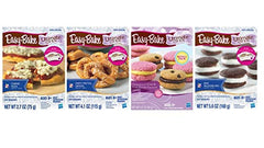 INTERC Easy Bake Mixes four-pack with storage box, ideal for kid-friendly baking sessions.