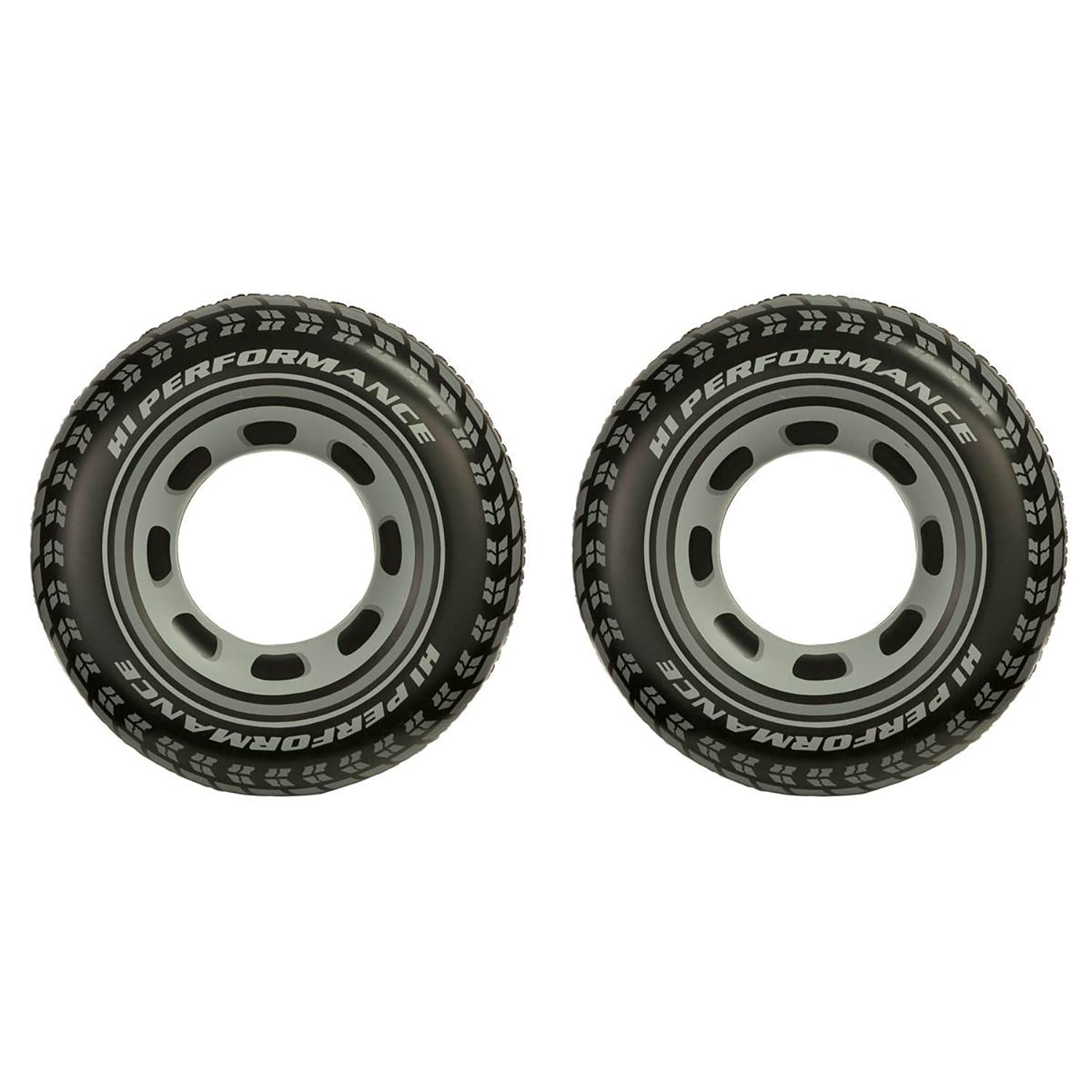 Intex 36-inch giant tire tubes on water scene for easy pool fun.