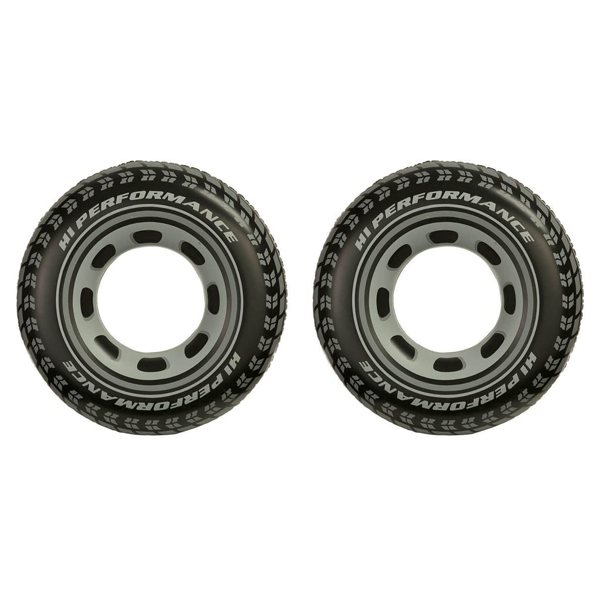 Intex 36-inch giant tire tubes on water scene for easy pool fun.