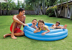 Intex Crystal Blue Kiddie Pool 87-gallon capacity, ideal for refreshing summer splash.
