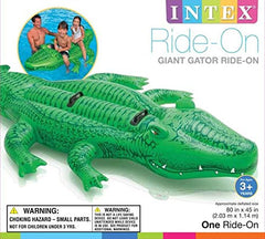 Durable 12-gauge vinyl construction of the Intex Giant Gator inflatables