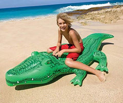 Close-up of two air chambers on the Intex Giant Gator ride-on for safety