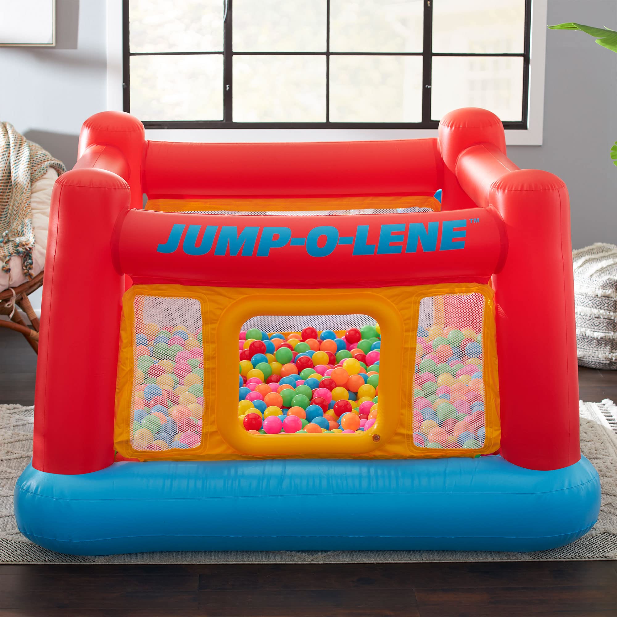 Intex Jump-O-Lene deflated in storage bag shows easy pack-up and space saving