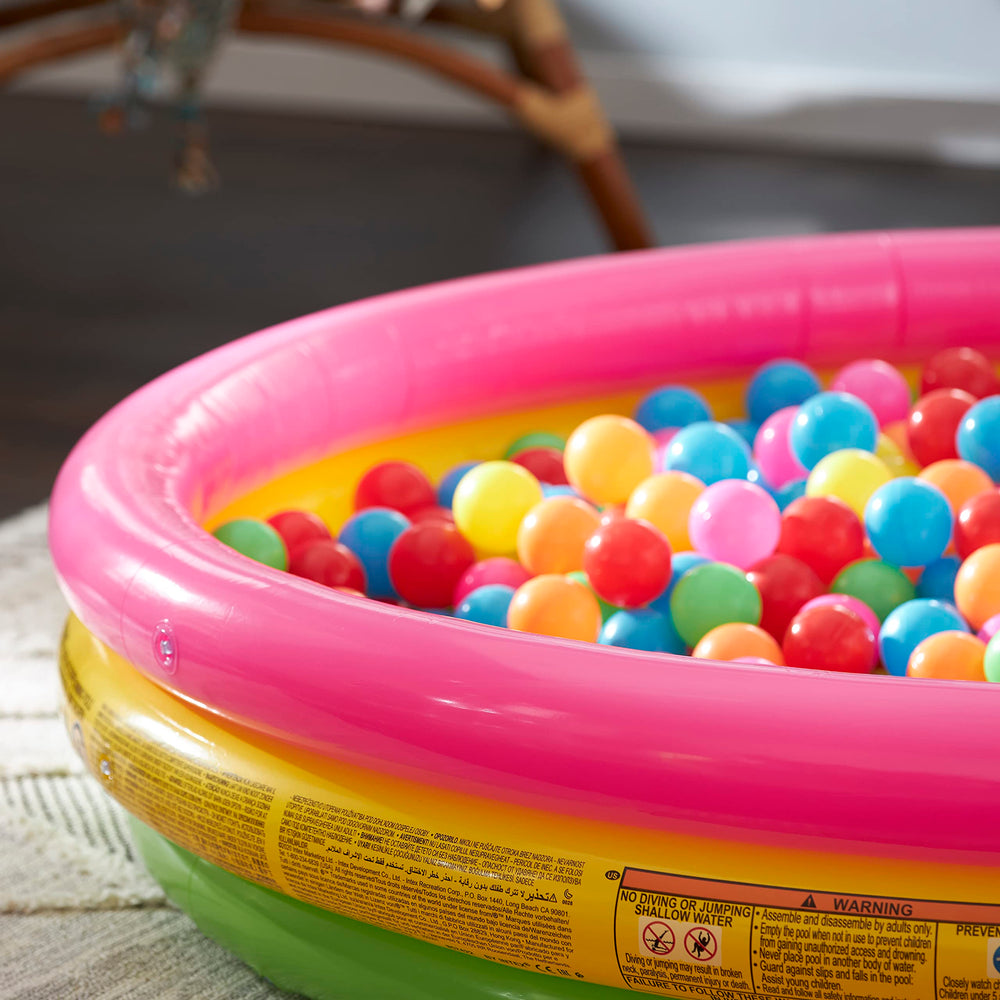 Intex Kiddie Pool Sunset Glow backyard scene in sunny yard