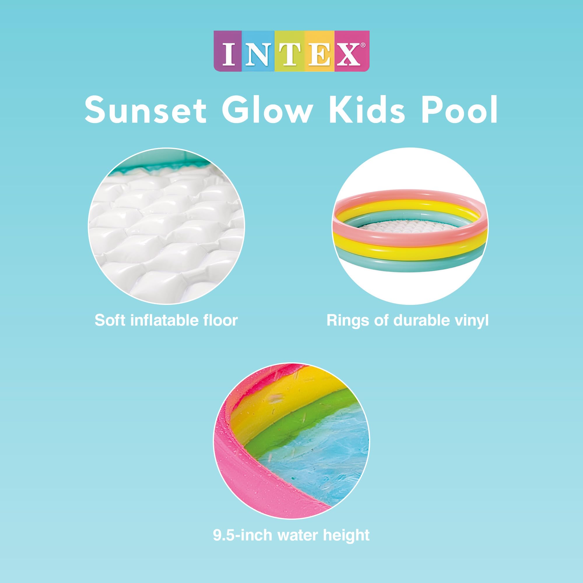 Intex Kiddie Pool Sunset Glow easy setup illustration