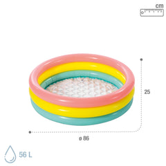 Intex Sunset Glow Baby Pool inflatable walls create a cushioned play space