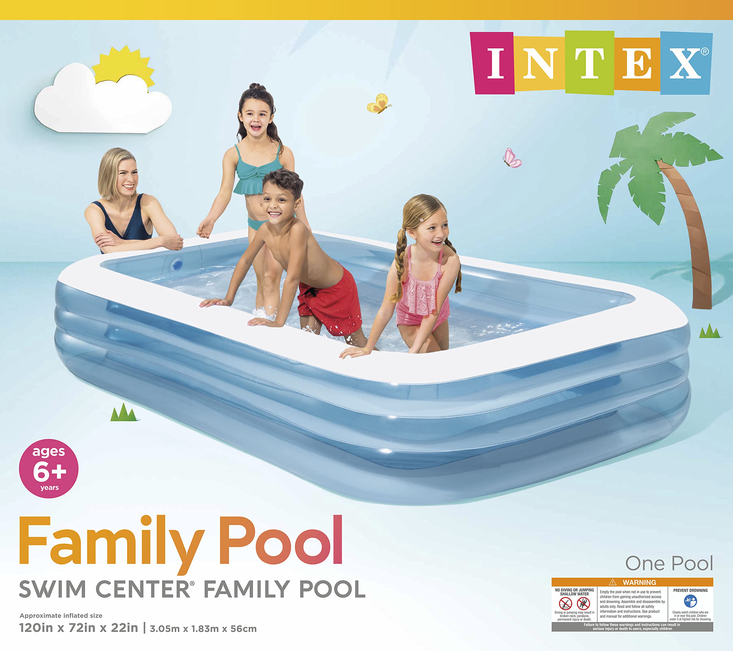 Intex Swim Center 12-gauge vinyl walls offer durability for summer use