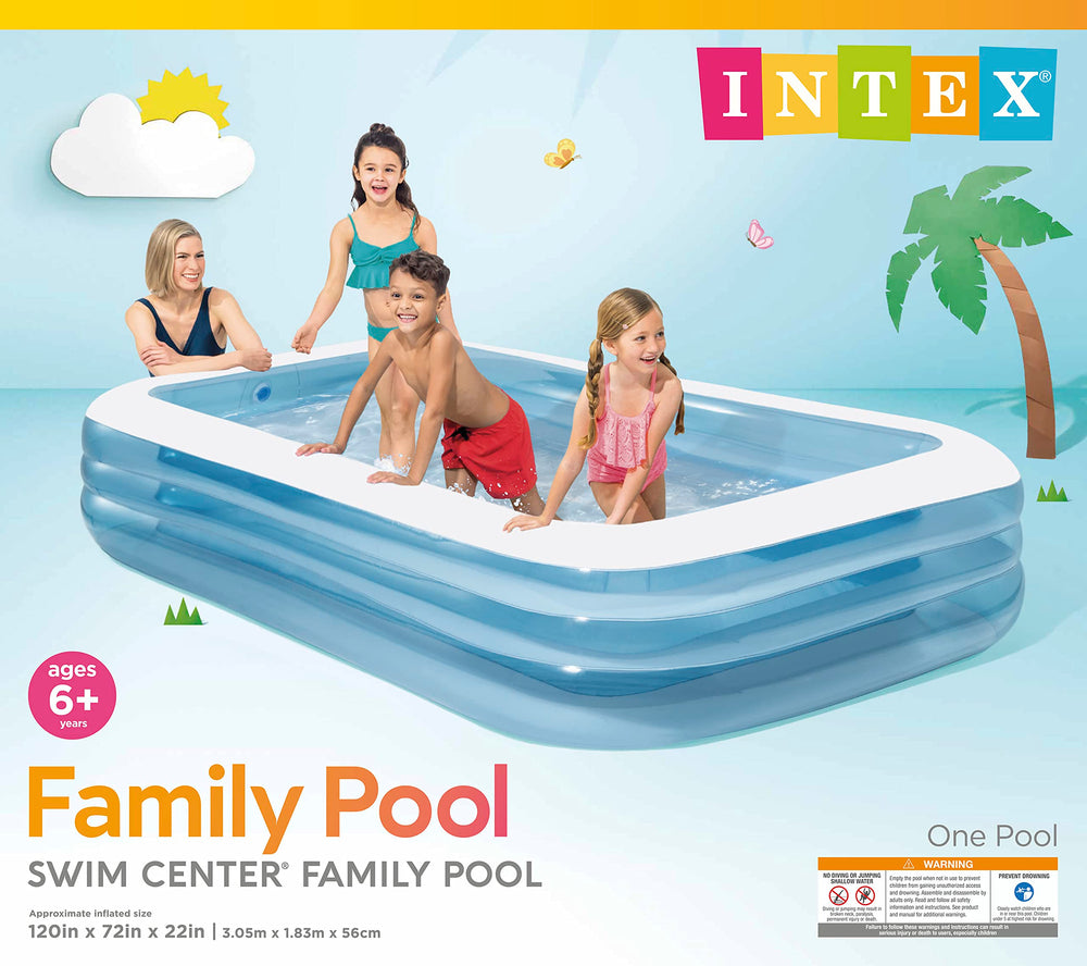 Intex Swim Center 12-gauge vinyl walls offer durability for summer use