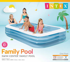 Intex Swim Center 12-gauge vinyl walls offer durability for summer use