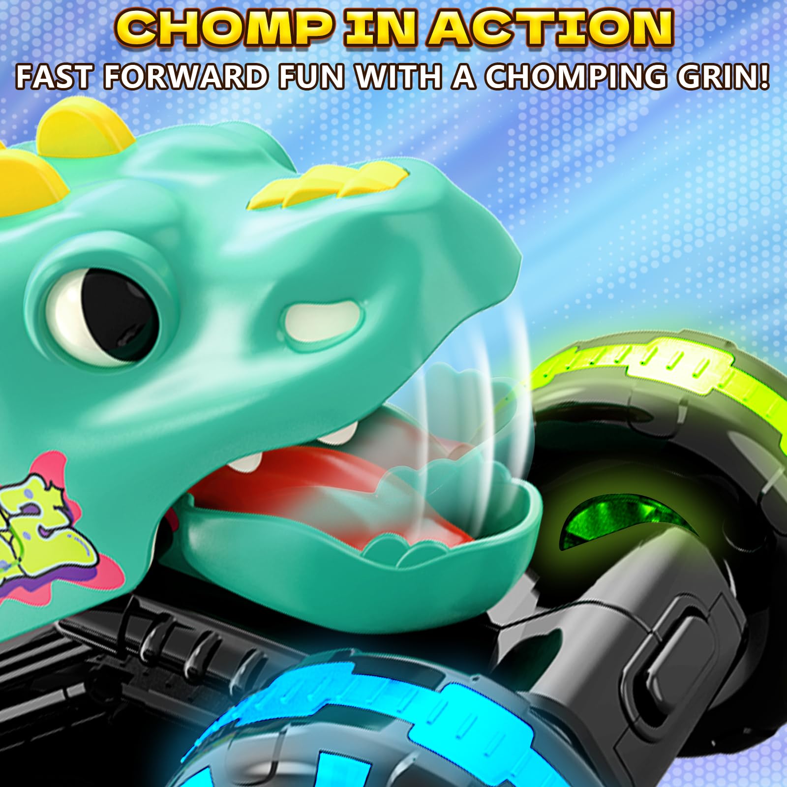 Intoypad dinosaur LED wheels provide colorful light-up fun for daytime and bedtime play