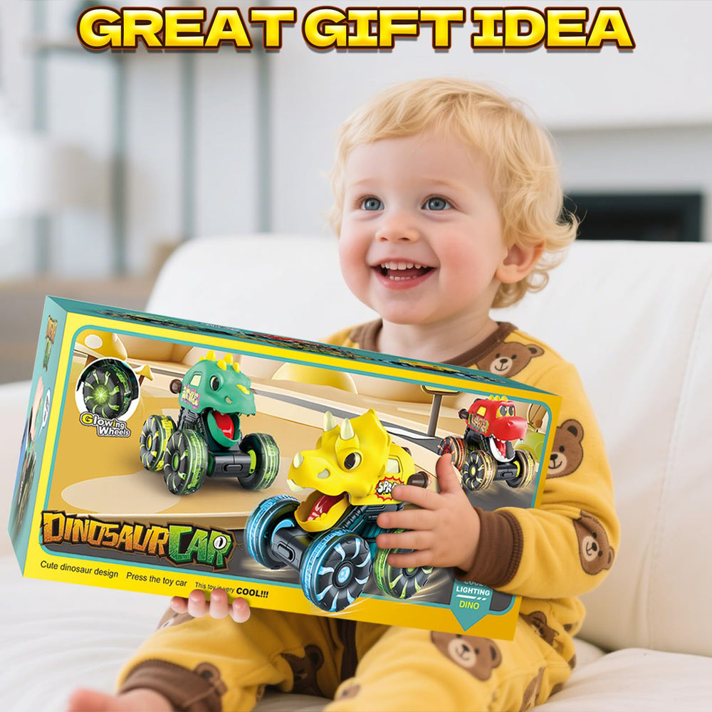 Intoypad dinosaur trucks gift-ready in a colorful box for birthdays