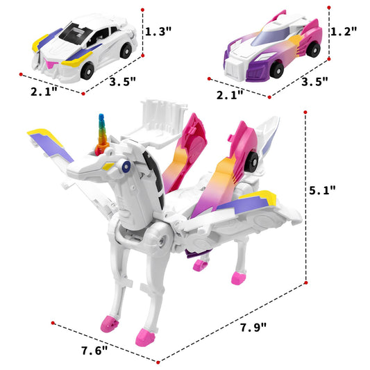 Two Intoypad cars transform into unicorn for cooperative racing and storytelling