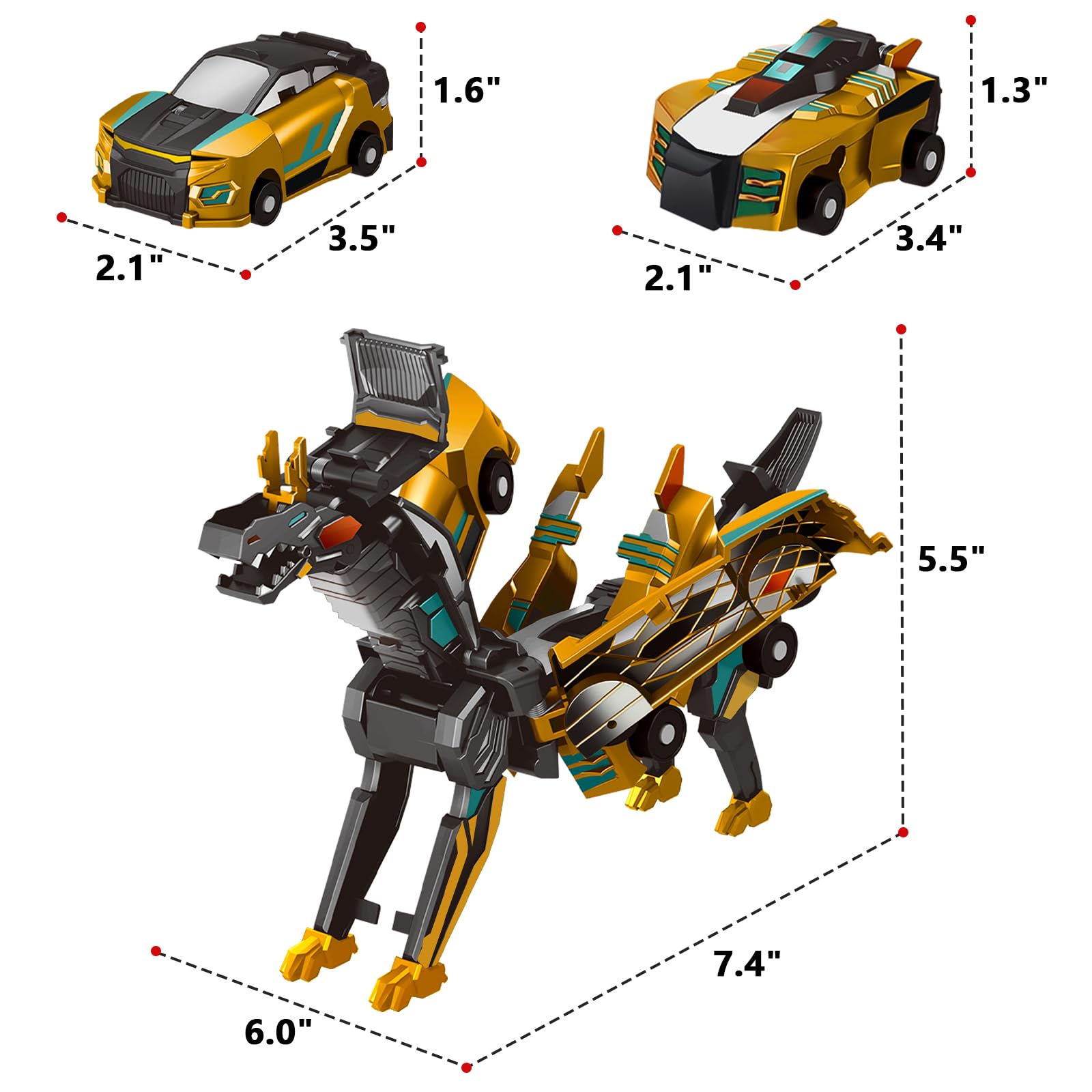 Intoypad two-magnetic-cars-transform-into-dino, form during play.