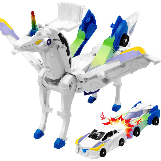Intoypad unicorn collision car blue, durable ABS plastic for active play.