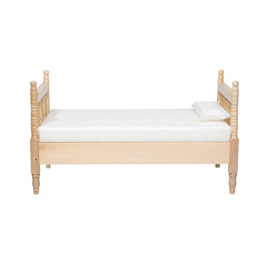 Inusitus dollhouse bed pillow cream enhances cozy bedroom vibe for 1/12 scale dolls.