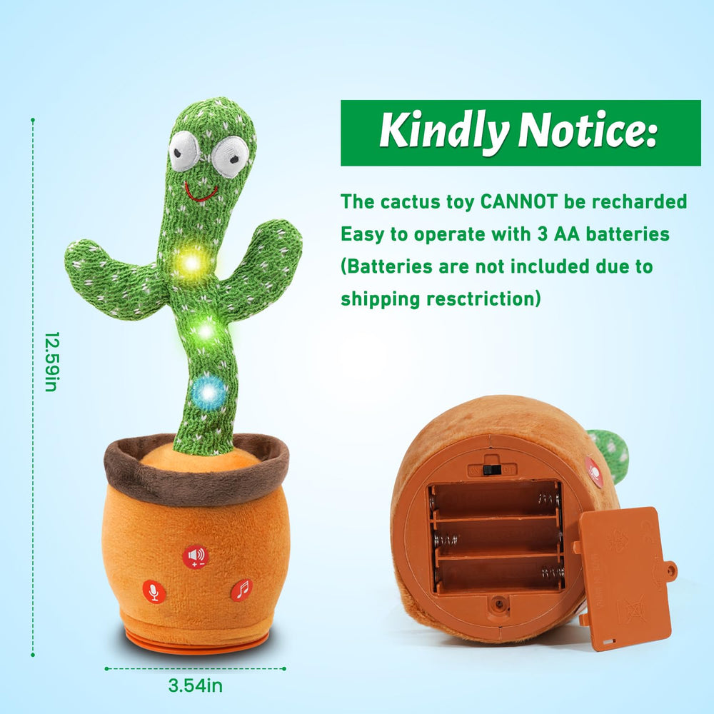 Invasgi Dancing Talking Cactus Toy nighttime lights and upbeat music for bedtime play
