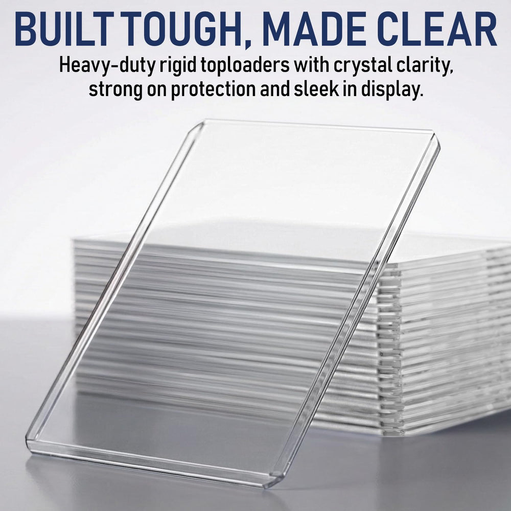 Invested Alliance card top-loaders display offers easy showcase while preserving card condition.
