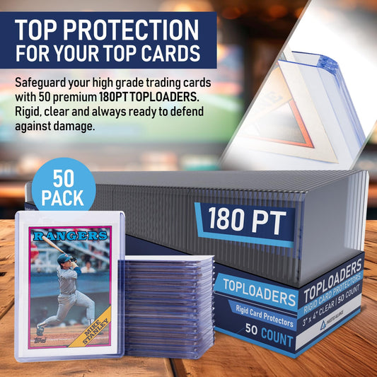 Invested Alliance top loader shows standard 2.5 x 3.5 inch cards clearly.