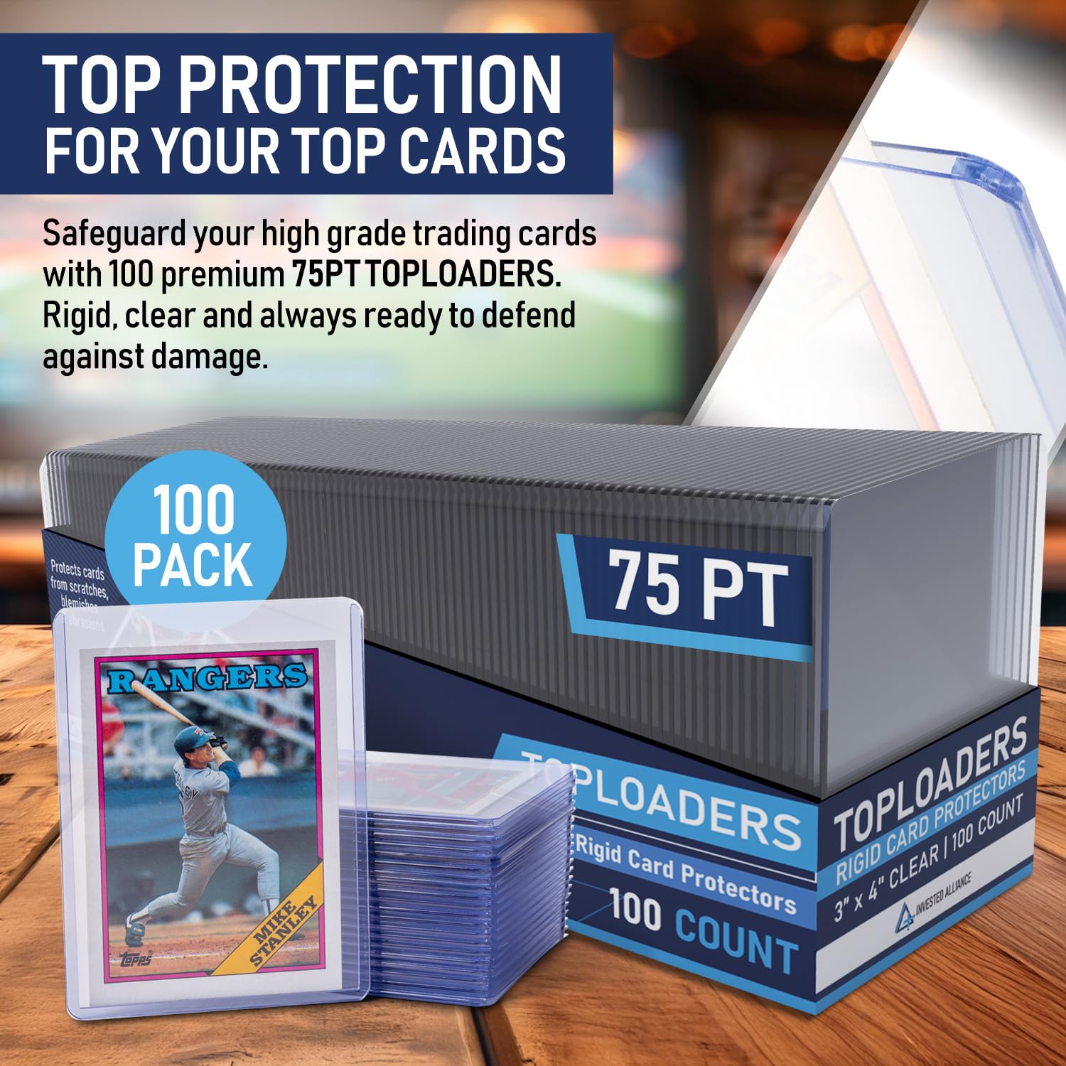 Invested Alliance top-loader 2-5x3-5 card-size keeps cards safe during storage