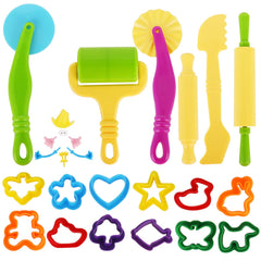 Inxens Dough Tools Set rolling pin for tiny hands boosts sensory play and dough textures